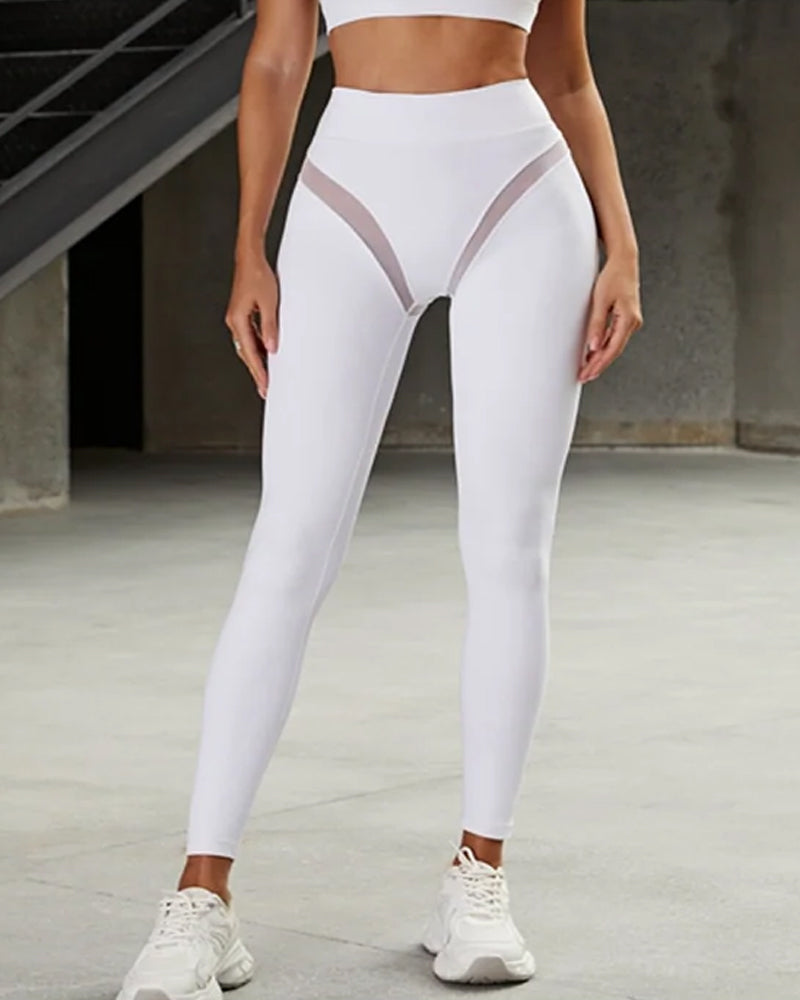 Mesh High-elasticity Nude-feel Hip-lifting Quick-drying Breathable Tight-fitting Fitness Yoga Pants