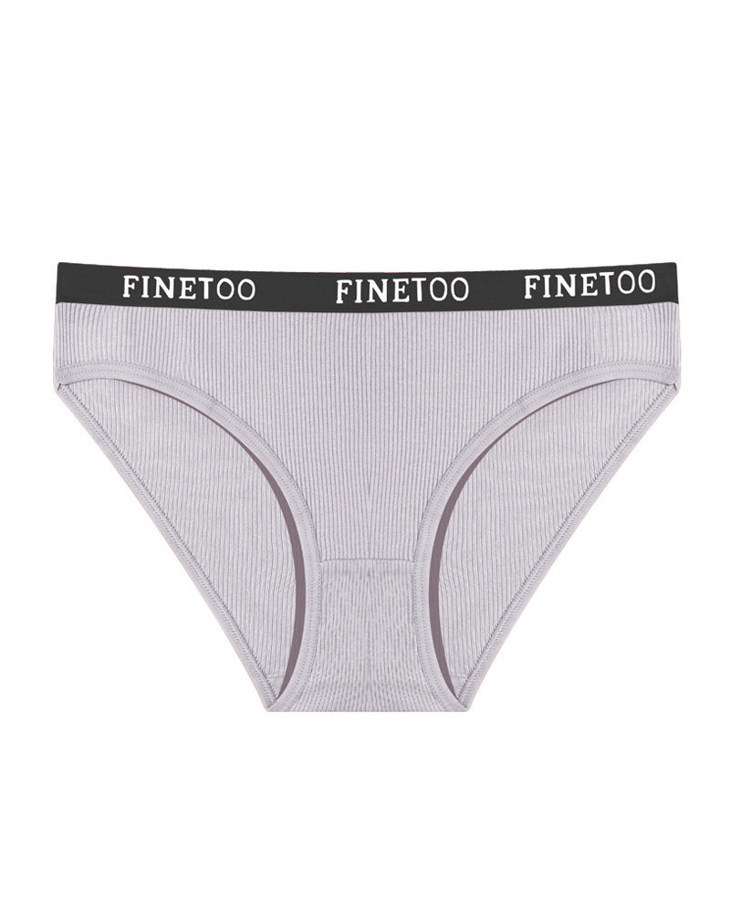 Mid-rise Ribbed Cotton Breathable Briefs