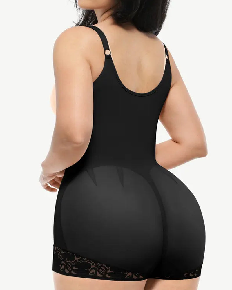 Women's Tummy Control with Hook Zipper Closure Shaping Bodysuit