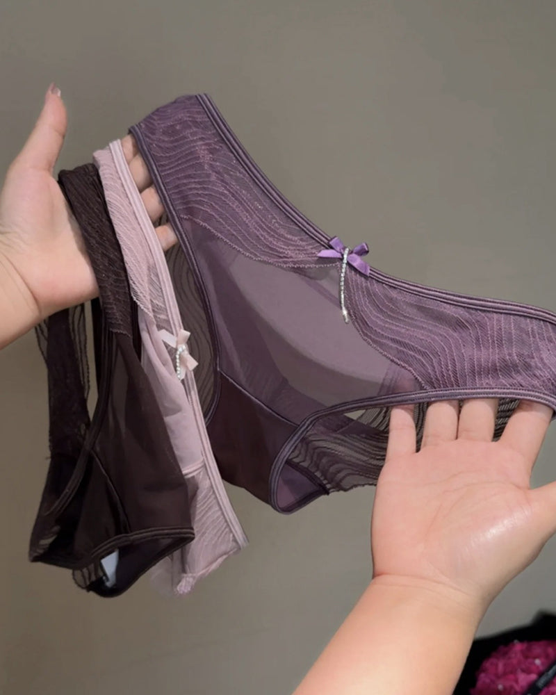 Lace Mesh Sheer Cutout Panties