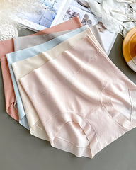 5-Pack Pure Cotton High Waist Seamless Antibacterial Breathable Crotch Briefs