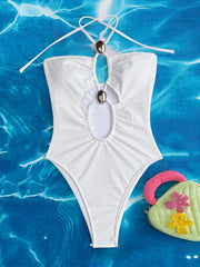 hollow out halter swimsuit one piece Swimwears biquini bathing tankini trikini
