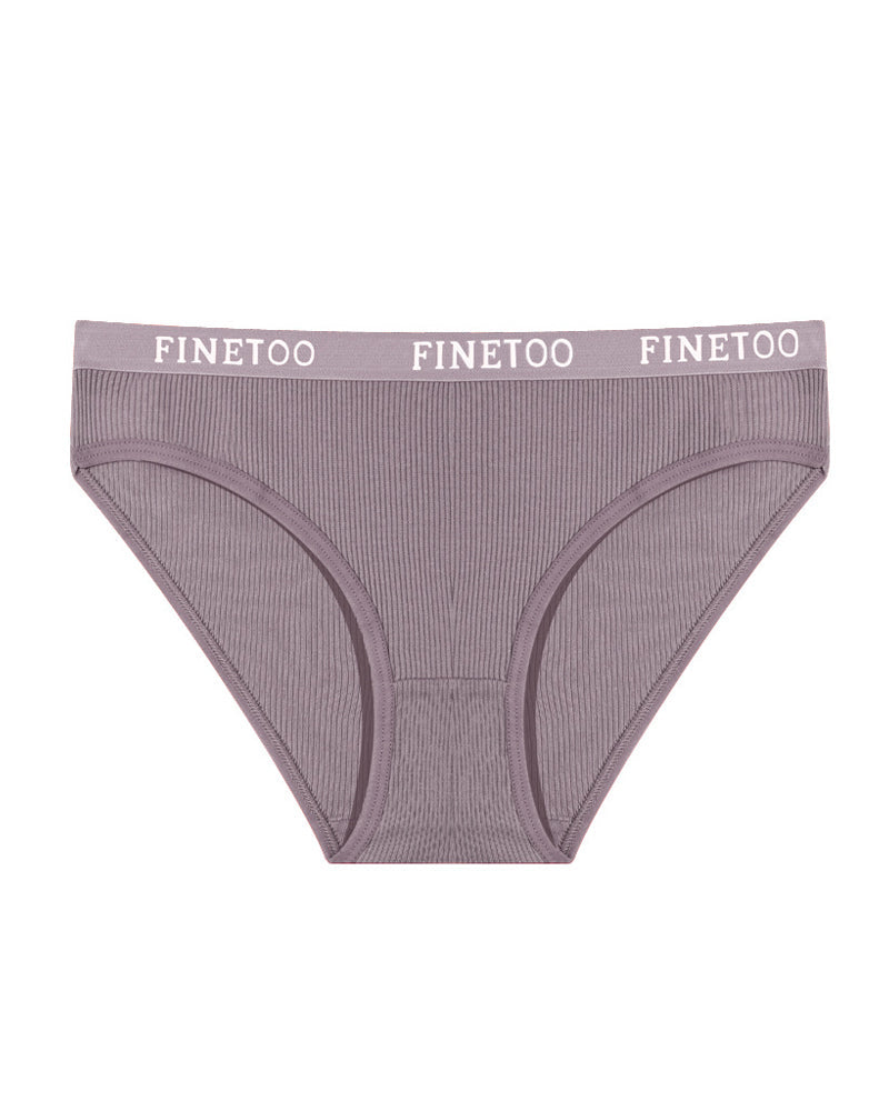 Mid-rise Ribbed Cotton Breathable Briefs