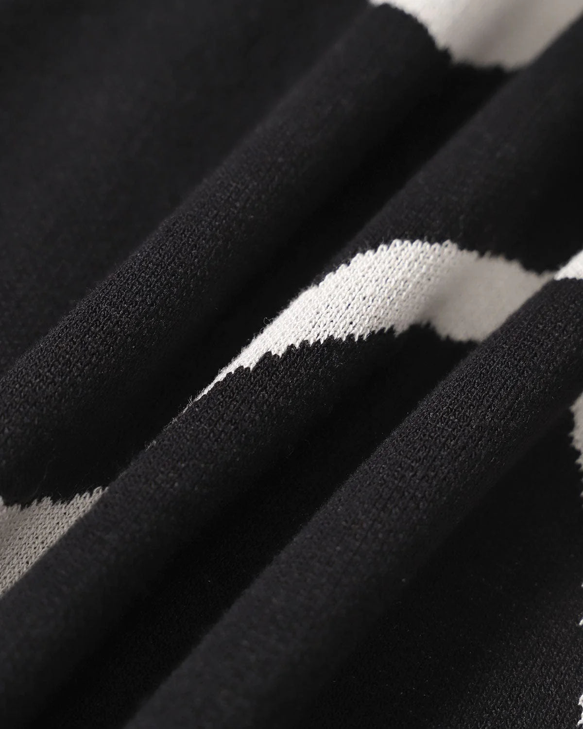 The Black Wave Knit Midi Dress