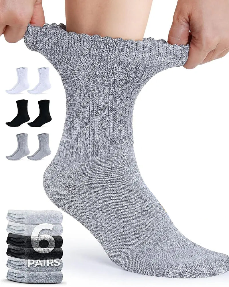 6-Pair Women's Bamboo Fiber Cable Knit Socks