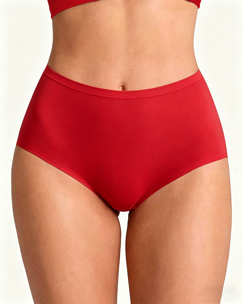 Women's Seamless High-Waisted Elastic Comfort Panties