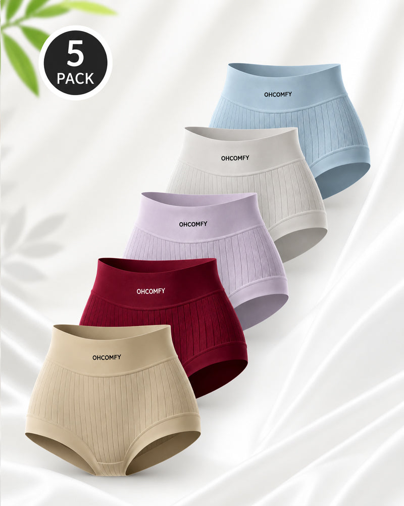 Five-pack Cotton Antibacterial Seamless Breathable Briefs