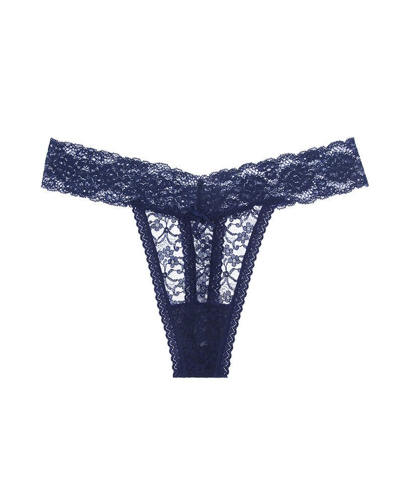 Lace Sheer Low-rise Thong Panties