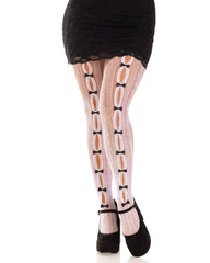 see-through mini bow-decorated openwork pantyhose