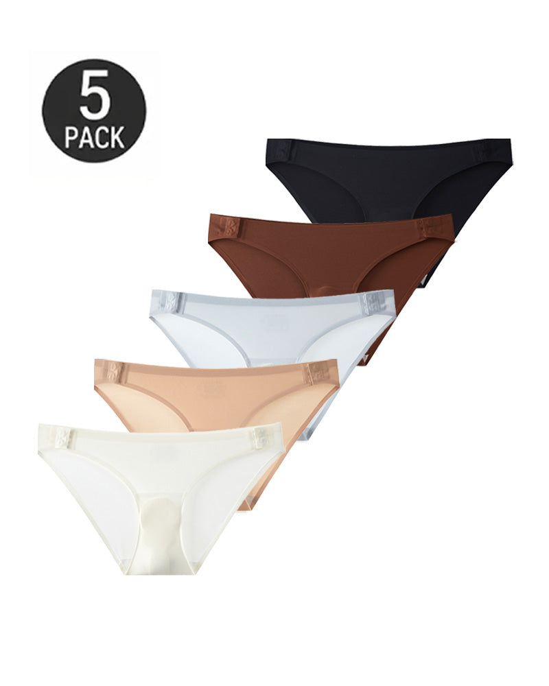 Ultra-thin Seamless Side-hook No-take-off Briefs