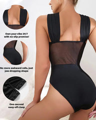 Cross-strap Mesh Bodysuit