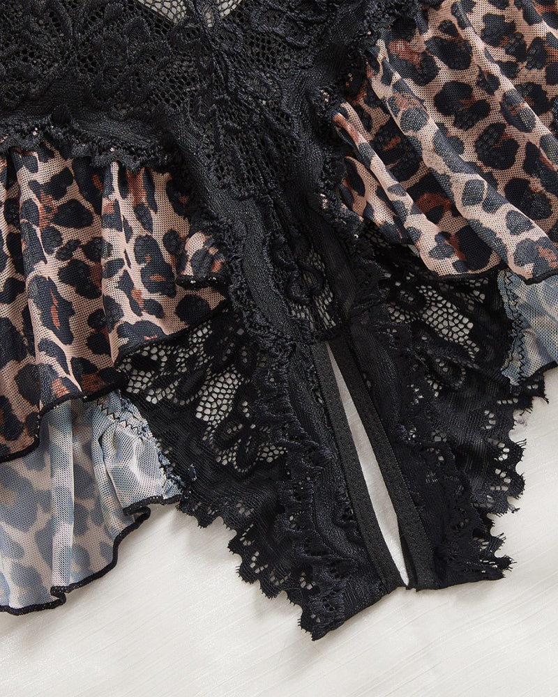 Women's Solid Color Lace Pajamas