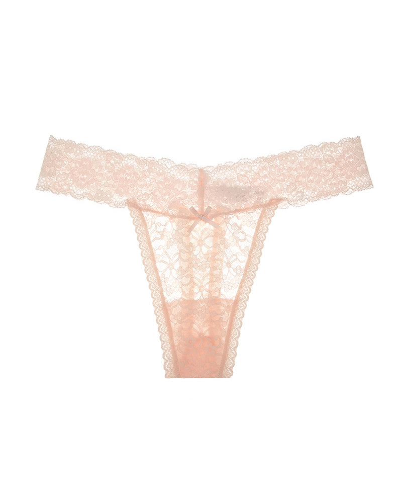 Lace Sheer Low-rise Thong Panties