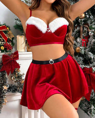 Christmas Velvet Heart Decoration Suit